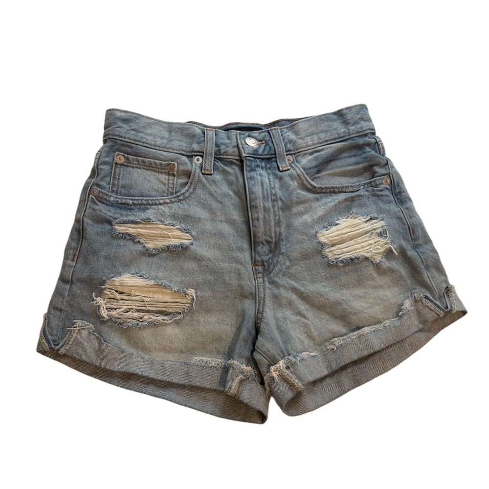 Aeropostale Light Blue Distressed Jean Shorts